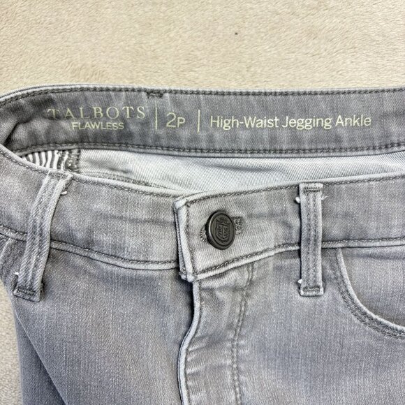 Talbots Jeans Women's 2P Gray High Waist Jegging Ankle Classic Comfort - Picture 2 of 12